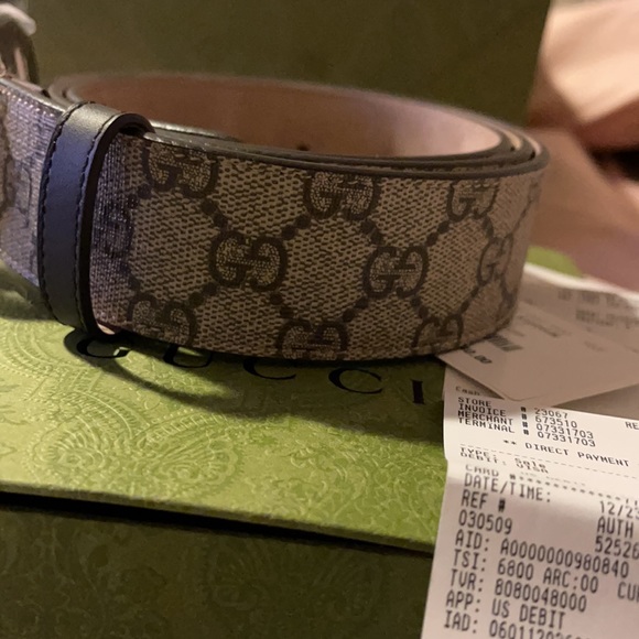 Men’s Gucci belt size 110 which is size 40. Color beige with silver buckle. - Picture 4 of 5